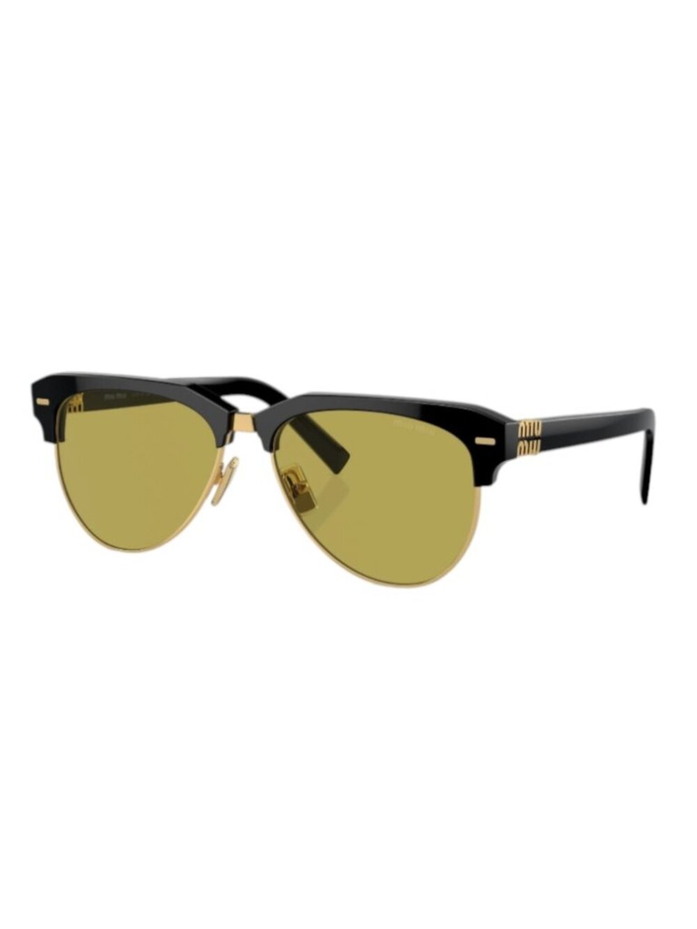 NEW MIU MIU SMU09ZS Sunglasses Black Frame Olive Green Lens 1AB-07O New